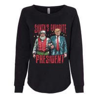 SantaS Favorite President Christmas Funny Trump Xmas Pajama Womens California Wash Sweatshirt