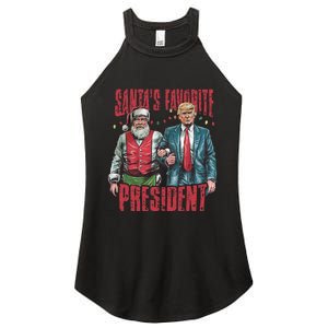 SantaS Favorite President Christmas Funny Trump Xmas Pajama Women's Perfect Tri Rocker Tank