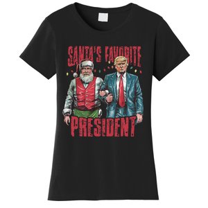 SantaS Favorite President Christmas Funny Trump Xmas Pajama Women's T-Shirt