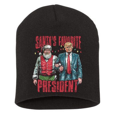 SantaS Favorite President Christmas Funny Trump Xmas Pajama Short Acrylic Beanie