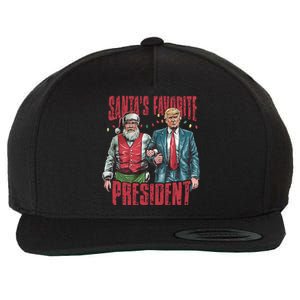 SantaS Favorite President Christmas Funny Trump Xmas Pajama Wool Snapback Cap