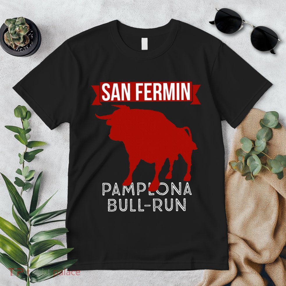 San Fermin Pamplona Bull Run Spain Bull Fighting Festival Premium T-Shirt