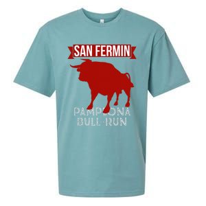 San Fermin Pamplona Bull Run Spain Bull Fighting Festival Sueded Cloud Jersey T-Shirt