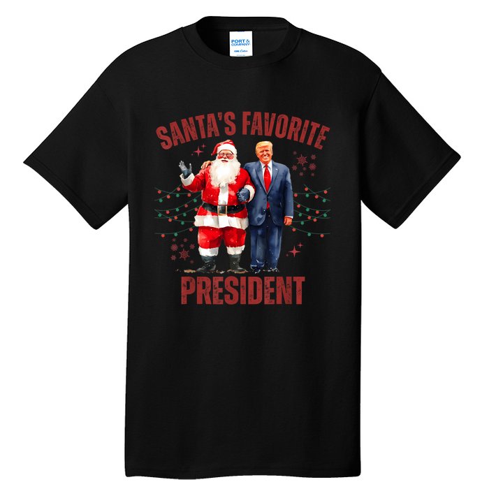 SantaS Favorite President Christmas Funny Trump Xmas Pajama Tall T-Shirt