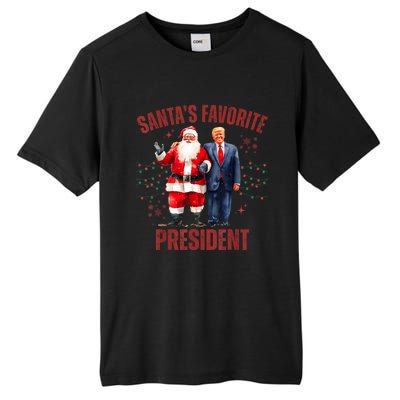 SantaS Favorite President Christmas Funny Trump Xmas Pajama Tall Fusion ChromaSoft Performance T-Shirt