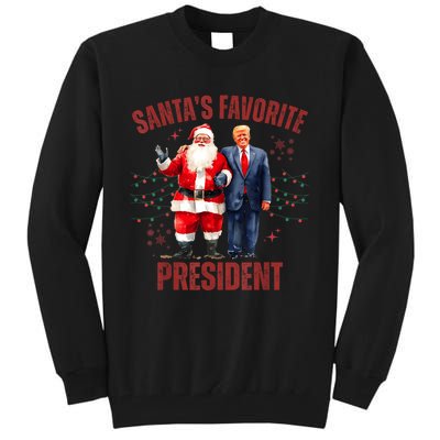 SantaS Favorite President Christmas Funny Trump Xmas Pajama Tall Sweatshirt