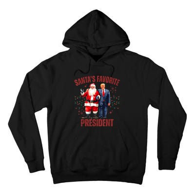 SantaS Favorite President Christmas Funny Trump Xmas Pajama Tall Hoodie