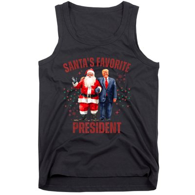 SantaS Favorite President Christmas Funny Trump Xmas Pajama Tank Top