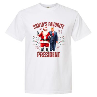 SantaS Favorite President Christmas Funny Trump Xmas Pajama Garment-Dyed Heavyweight T-Shirt