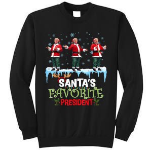 SantaS Favorite President Santa Trump Dance Funny Christmas Sweatshirt