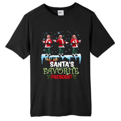 SantaS Favorite President Santa Trump Dance Funny Christmas Tall Fusion ChromaSoft Performance T-Shirt