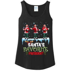 SantaS Favorite President Santa Trump Dance Funny Christmas Ladies Essential Tank