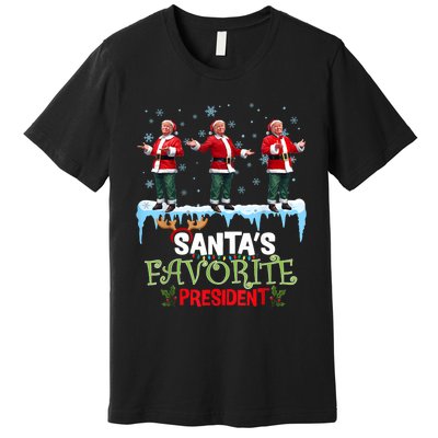 SantaS Favorite President Santa Trump Dance Funny Christmas Premium T-Shirt