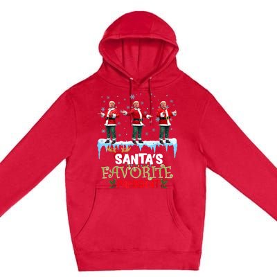 SantaS Favorite President Santa Trump Dance Funny Christmas Premium Pullover Hoodie