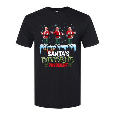 SantaS Favorite President Santa Trump Dance Funny Christmas Softstyle CVC T-Shirt