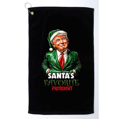 SantaS Favorite President Funny Trump Christmas Xmas Pajama Platinum Collection Golf Towel