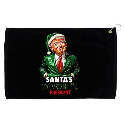 SantaS Favorite President Funny Trump Christmas Xmas Pajama Grommeted Golf Towel