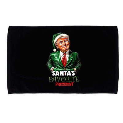 SantaS Favorite President Funny Trump Christmas Xmas Pajama Microfiber Hand Towel