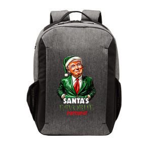 SantaS Favorite President Funny Trump Christmas Xmas Pajama Vector Backpack