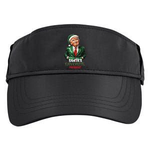 SantaS Favorite President Santa Elf Trump 2024 Christmas Swea Adult Drive Performance Visor