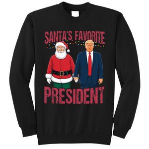 SantaS Favorite President Funny Trump Christmas Xmas Pajama Sweatshirt