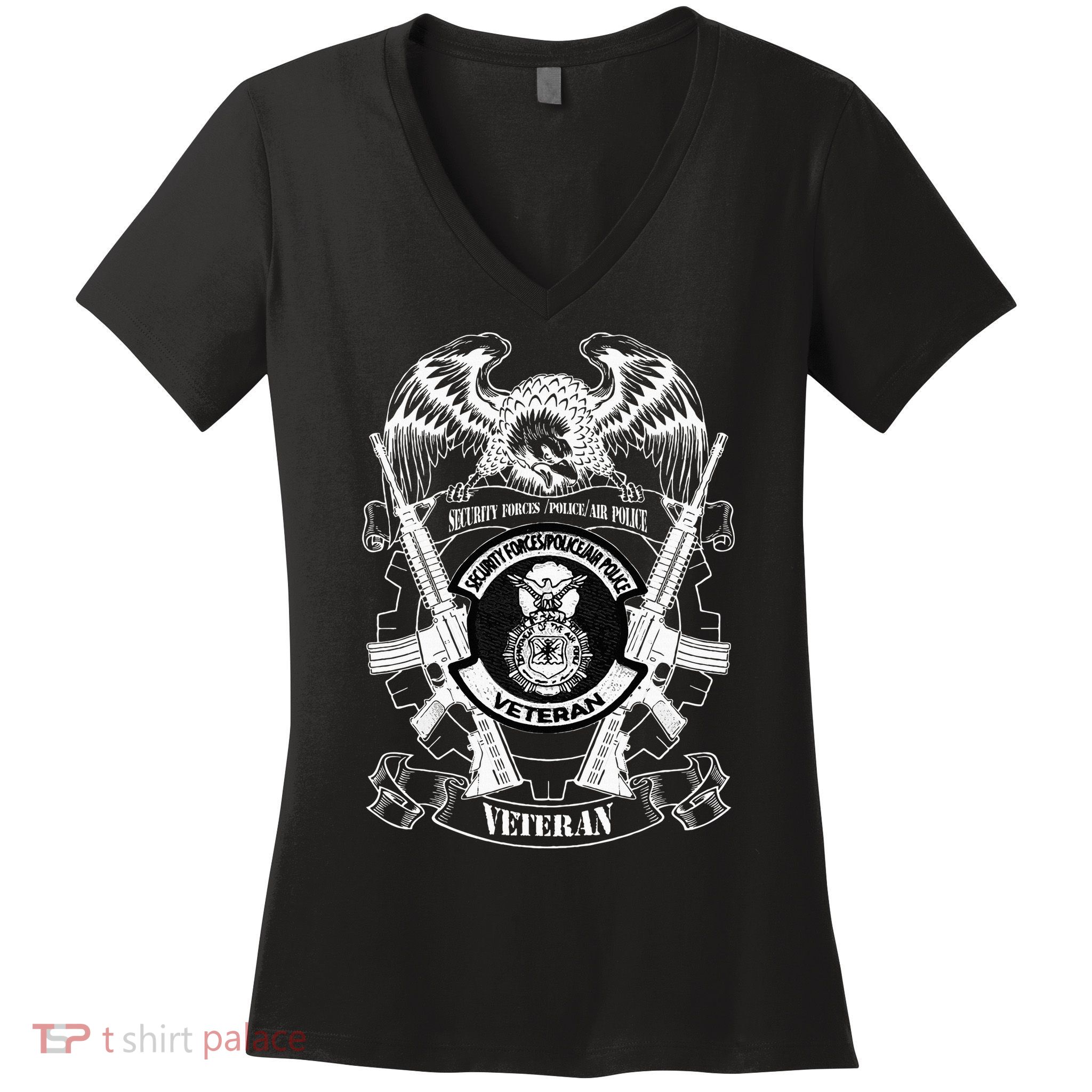 Security Forces Police Air Police Veteran Women's V-Neck T-Shirt