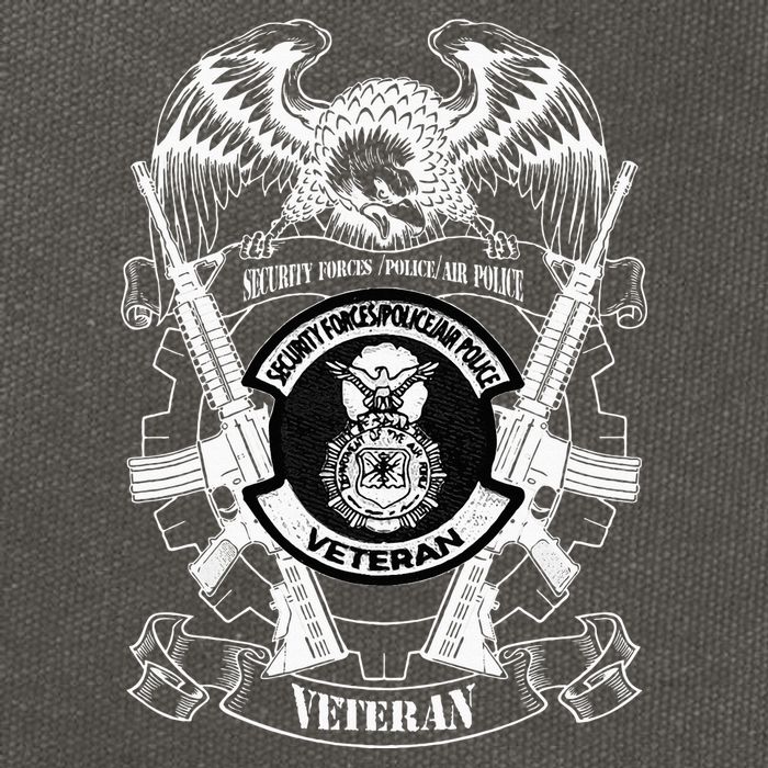 Security Forces Police Air Police Veteran Cotton Canvas Backpack