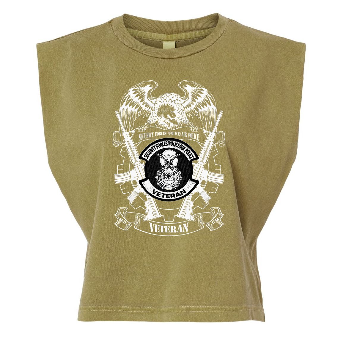 Security Forces Police Air Police Veteran Garment-Dyed Women's Muscle Tee