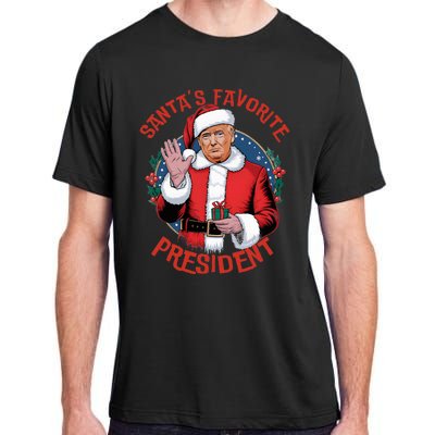 SantaS Favorite President Trump Christmas Pajama Holiday Adult ChromaSoft Performance T-Shirt