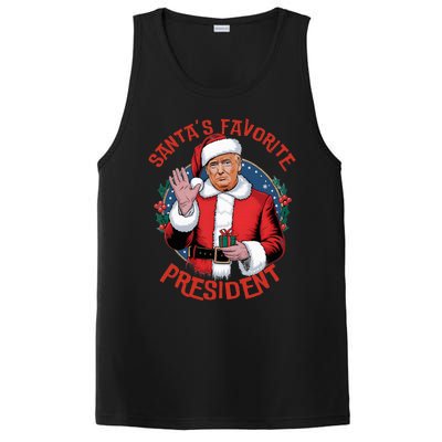 SantaS Favorite President Trump Christmas Pajama Holiday PosiCharge Competitor Tank