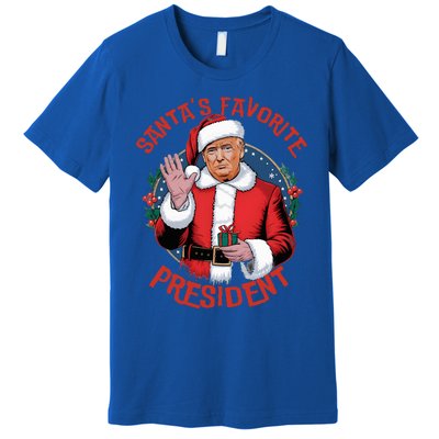 SantaS Favorite President Trump Christmas Pajama Holiday Premium T-Shirt