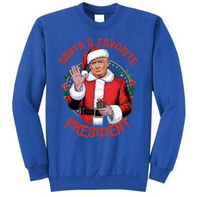 SantaS Favorite President Trump Christmas Pajama Holiday Tall Sweatshirt