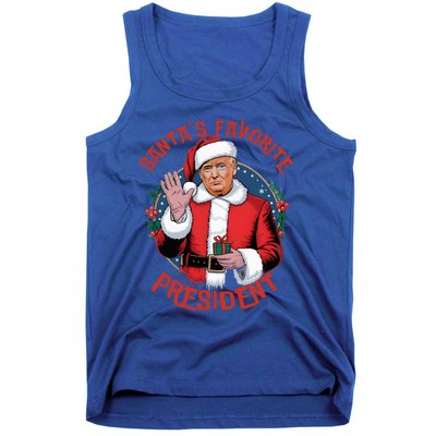 SantaS Favorite President Trump Christmas Pajama Holiday Tank Top