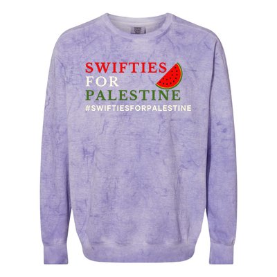 S.W.I.F.T For Palestine Colorblast Crewneck Sweatshirt