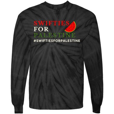 S.W.I.F.T For Palestine Tie-Dye Long Sleeve Shirt