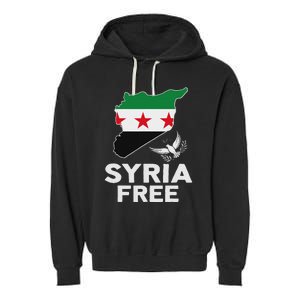 Syria Free Patriotic Syrian Map Liberation Peace Unity Home Garment-Dyed Fleece Hoodie