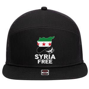 Syria Free Patriotic Syrian Map Liberation Peace Unity Home 7 Panel Mesh Trucker Snapback Hat