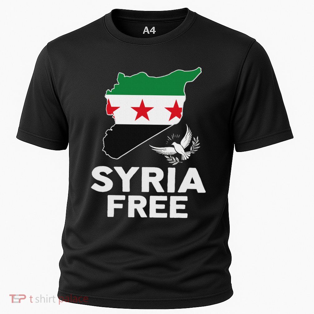 Syria Free Patriotic Syrian Map Liberation Peace Unity Home Cooling Performance Crew T-Shirt