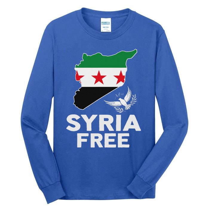 Syria Free Patriotic Syrian Map Liberation Peace Unity Home Tall Long Sleeve T-Shirt