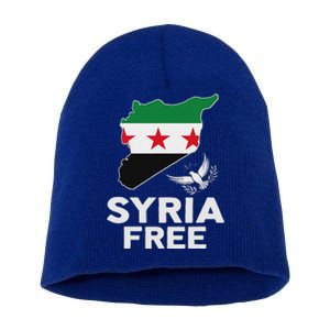 Syria Free Patriotic Syrian Map Liberation Peace Unity Home Short Acrylic Beanie