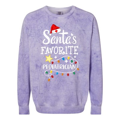 SantaS Favorite Pediatrician Christmas Paediatrician Doctor Gift Colorblast Crewneck Sweatshirt