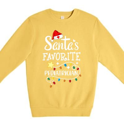 SantaS Favorite Pediatrician Christmas Paediatrician Doctor Gift Premium Crewneck Sweatshirt