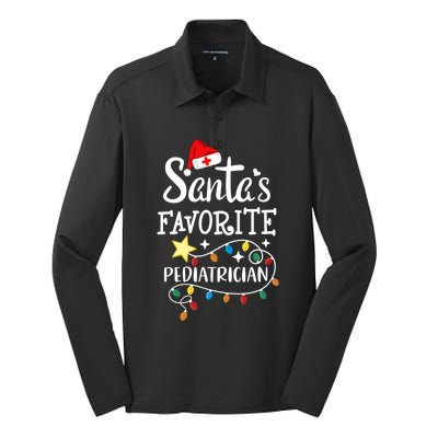 SantaS Favorite Pediatrician Christmas Paediatrician Doctor Gift Silk Touch Performance Long Sleeve Polo