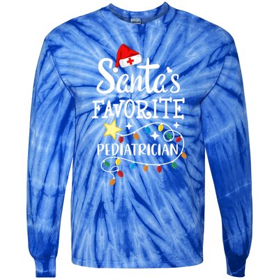 SantaS Favorite Pediatrician Christmas Paediatrician Doctor Gift Tie-Dye Long Sleeve Shirt