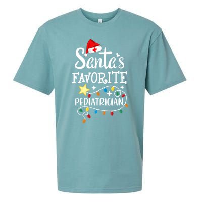 SantaS Favorite Pediatrician Christmas Paediatrician Doctor Gift Sueded Cloud Jersey T-Shirt