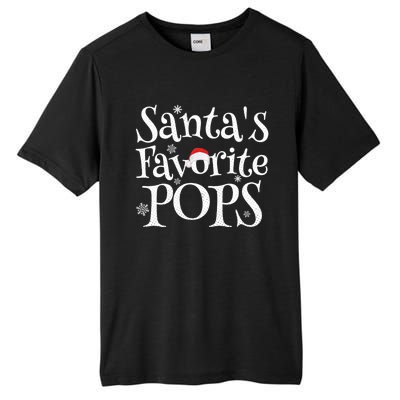 SantaS Favorite Pops Grandpa Funny Christmas Dad Gift Tall Fusion ChromaSoft Performance T-Shirt