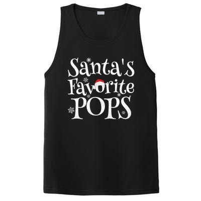 SantaS Favorite Pops Grandpa Funny Christmas Dad Gift PosiCharge Competitor Tank