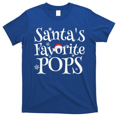 SantaS Favorite Pops Grandpa Funny Christmas Dad Gift T-Shirt