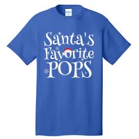 SantaS Favorite Pops Grandpa Funny Christmas Dad Gift Tall T-Shirt