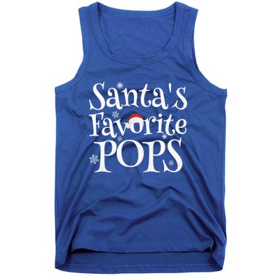 SantaS Favorite Pops Grandpa Funny Christmas Dad Gift Tank Top